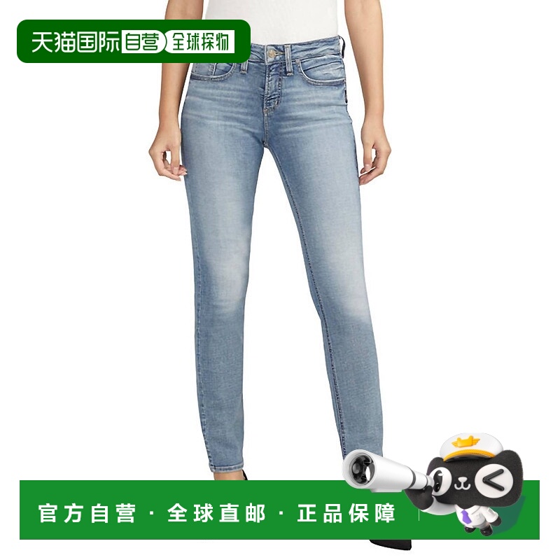 自营silver jeans co.Mid Rise Curvy Fit Suki Straight Jeans I