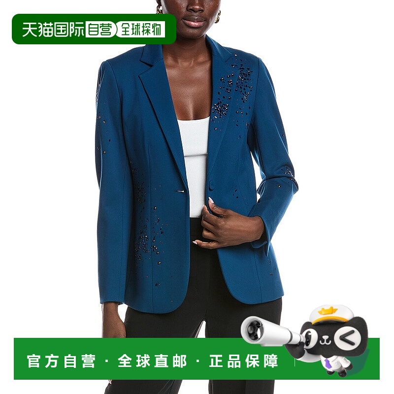 自营Anne Klein装饰夹克-蓝色 美国奥莱直发