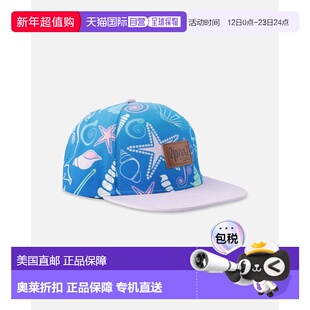 自营deux par deuxFlat Brim Allover Print Cap Blue Shell Prin