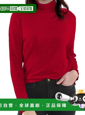 自营incashmereFine Knit Long Sleeve Turtleneck - crimson red