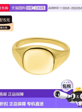 自营 adornia14k 镀金方形图章小指戒指 - 金色 美国奥莱直发
