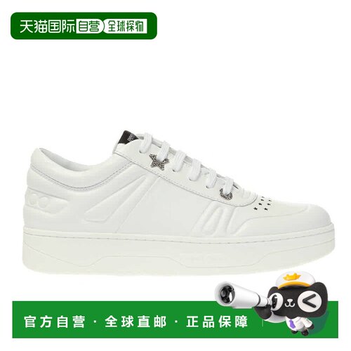 自营Jimmy Choo女士夏威夷/F白色小牛皮运动鞋-白色 美国奥莱直发