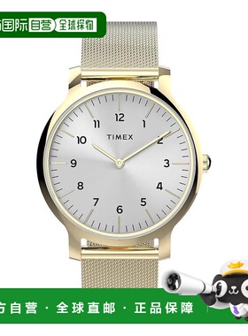 自营Timex Gallery Norway 34mm Gold Mesh Ladies Watch - gold