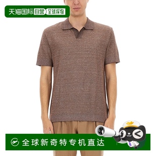 香港直邮潮奢 波士 1h可退 BOSS 505372 男士 棉质亚麻真丝Polo衫