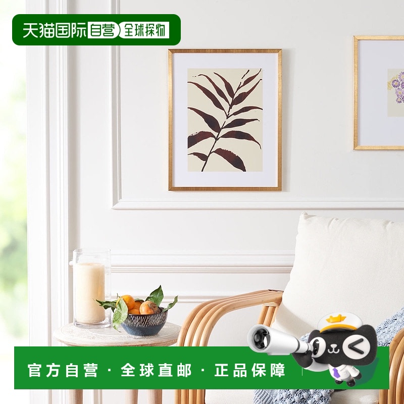 自营Safavieh Everglade Evenings 裱框壁画 - 酒红色/古董象牙色
