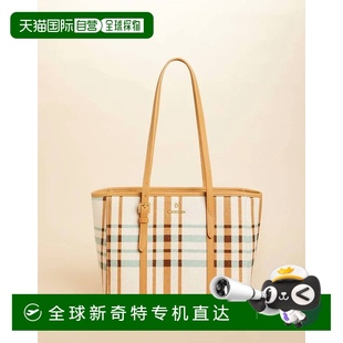 美国奥莱直 自营 spartina 449Kalalanta格子奶油女式 Siera手提包