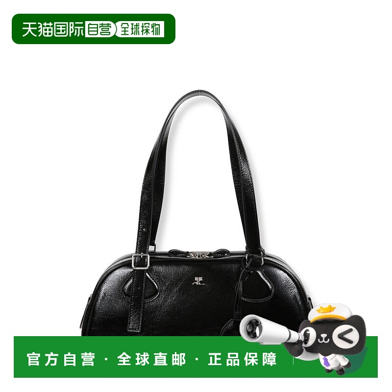 自营courregesFriday Bowling Leather Bag - black 美国奥莱直发