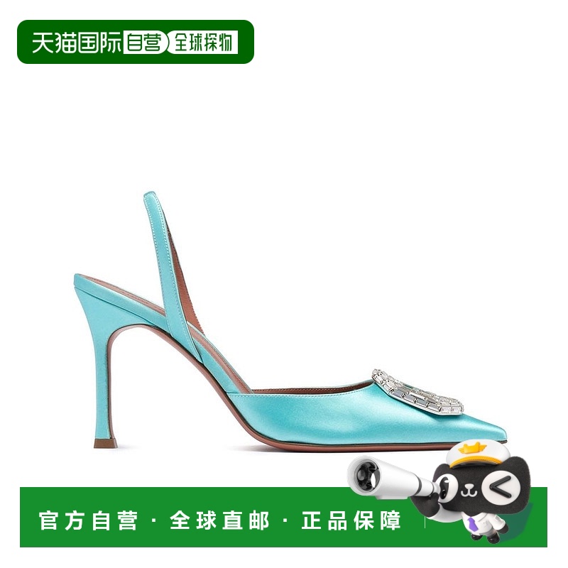 自营 Amina Muaddi Camelia女式高跟鞋-绿色 美国奥莱直发