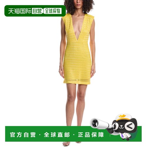自营Ramy Brook Beaded Lacey Dress - Yellow 吊带美国直发奥莱