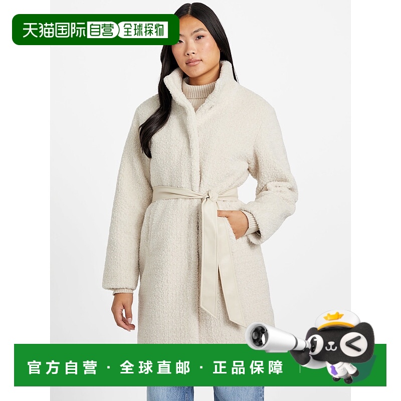 自营guessLaila Shearling Coat - vanilla blush 美国奥莱直发
