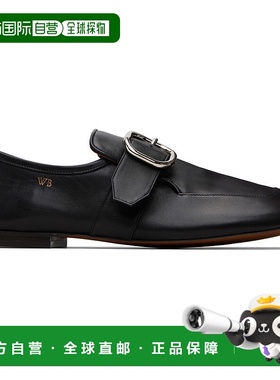 1h可退 香港直邮潮奢 Wales Bonner 男士 黑色 Delta 乐福鞋 WBM4