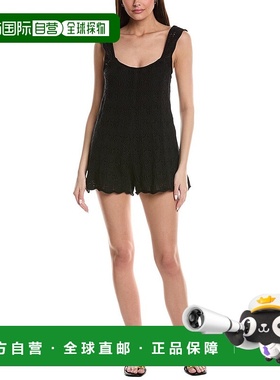自营 saltwater luxe盐水豪华钩针连身衣-黑色 美国奥莱直发性感