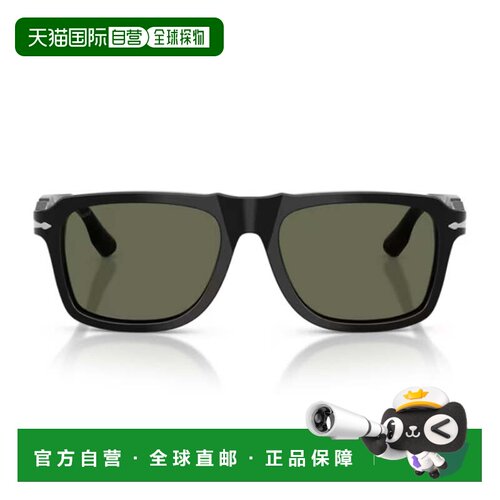 自营persol黑色Po8002s醋酸纤维精制矩形太阳镜-灰色 美国奥莱直