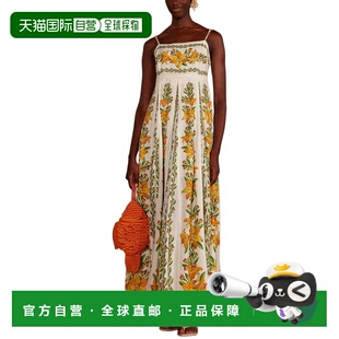 自营farm rio法姆里约大号连衣裙-红色 美国奥莱直发吊带长裙