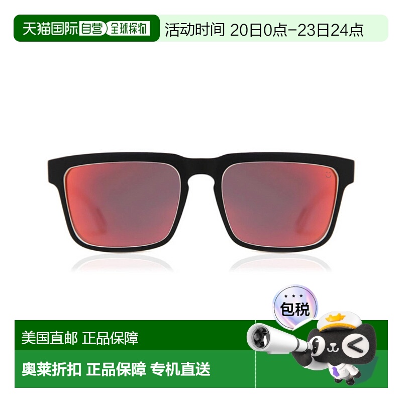 自营 spy间谍头盔Hd 673015209365方形太阳镜-黑红色 美国奥莱直
