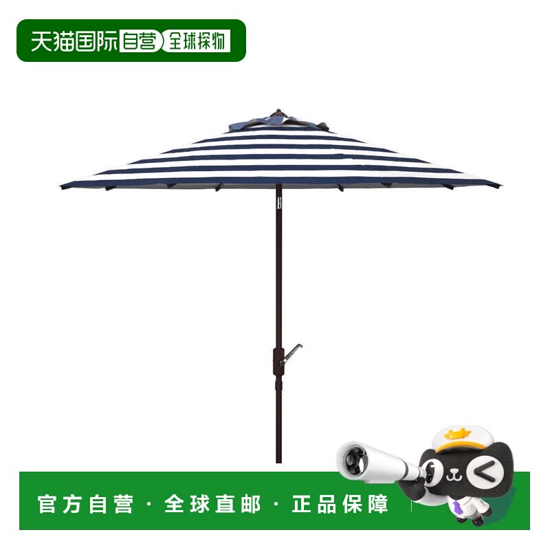 自营safaviehIris Fashion Line 11Ft Rnd 雨伞 - 海军蓝/白色 美
