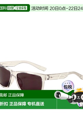 自营Nike Men's 59 mm White Sunglasses - crystal clear 美国奥