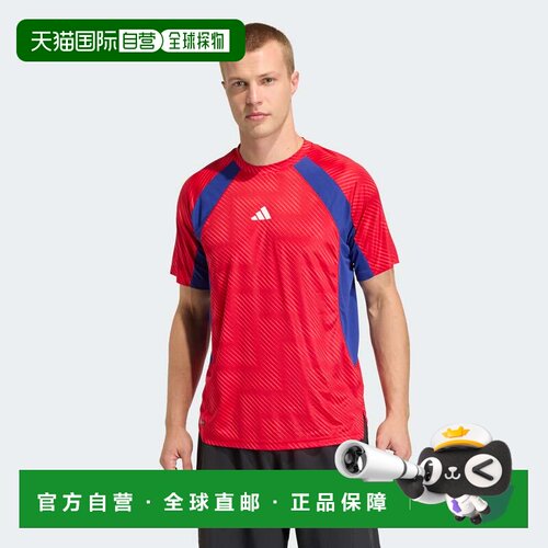 自营男士adidas Tech服装t恤FIFA世界杯26-纯红宝石/神秘墨水/黑