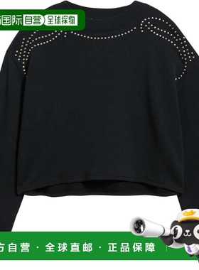 自营rag & bone Women's Vintage Terry Studded Pullover Sweate