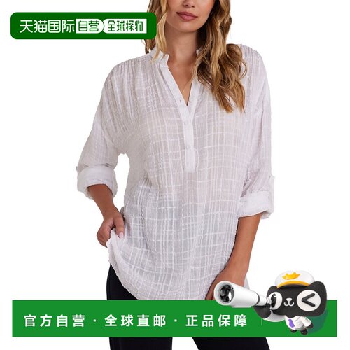 自营Bella Dahl长袖衬衫套头衫-白色 美国奥莱直发
