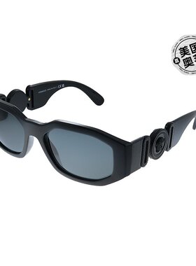 自营 versace 范思哲 VE 4361 536087 中性几何太阳镜 - 黑色 美