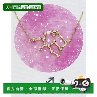 sterling forever\'When Stars Align\' 星座项链 - 金色-射手座