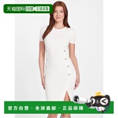 淡珍珠色 自营guessEvelyn Button毛衣连衣裙 美国奥莱直发包臀裙