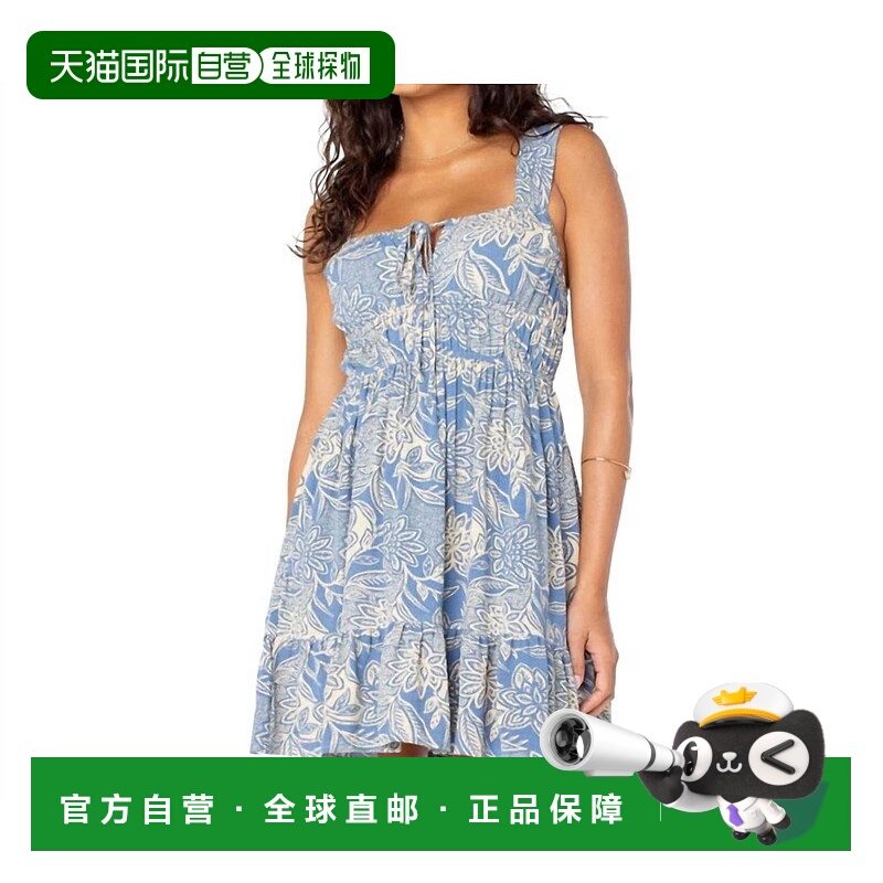 自营 roxy天堂微风连衣裙无限蓝莲花-无限蓝莲花 美国奥莱直发
