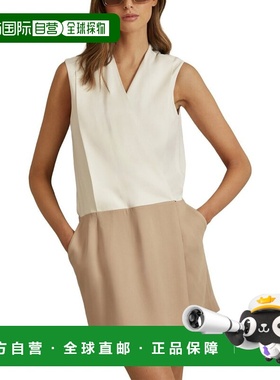 自营Reiss Vie Workwear Mini Shift Dress - brown 美国奥莱直发