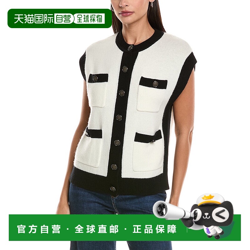 自营tyler boe Wool & Cashmere-Blend Vest - white 美国奥莱直