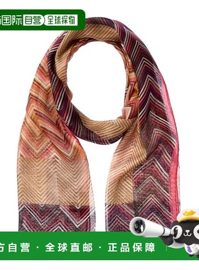 自营Missoni Silk-Blend Scarf - pink 美国奥莱直发