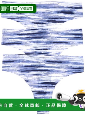 自营DKNY 3pk立身剪裁任意丁字裤-蓝色 美国奥莱直发