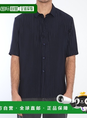 1h可退 香港直邮潮奢 Saint Laurent 圣罗兰 男士 条纹衬衫 60107