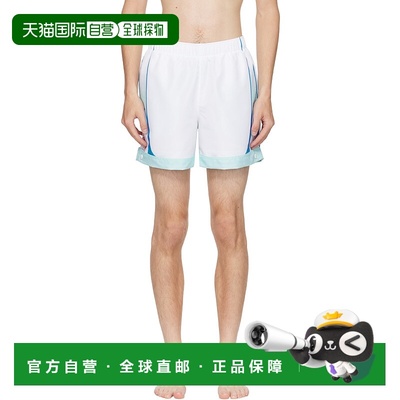 1h可退 香港直邮潮奢 Casablanca 男士 白色徽标泳裤 MPF25SWM065