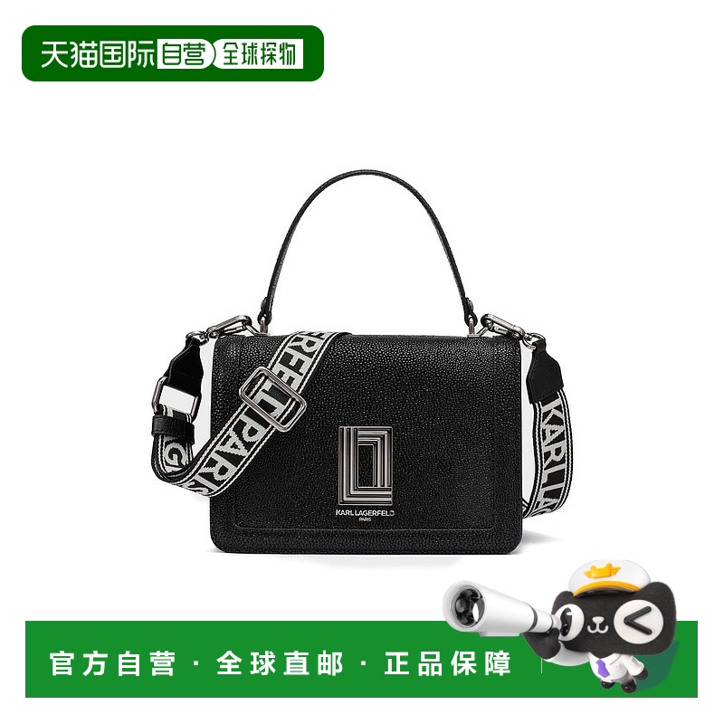 自营 karl lagerfeld西蒙 克罗斯比德-黑色 美国奥莱直发斜挎包