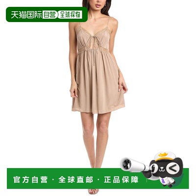 自营reissRice Estella Babydoll真丝连衣裙-taupe 美国奥莱直发