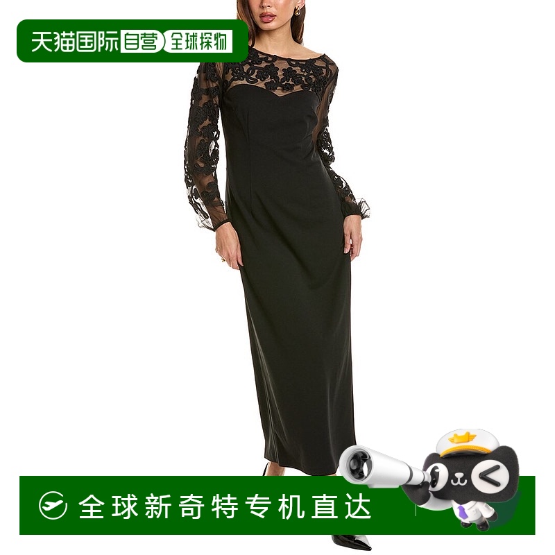 自营 js collectionsJS系列Sammi Soutache礼服-黑色 美国奥莱直