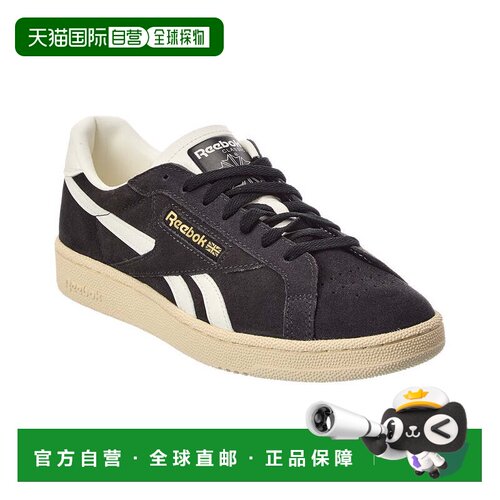 自营Reebok Club C Grounds UK绒面革运动鞋-黑色 美国奥莱直发
