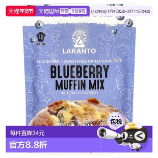 香港直发lakanto蓝莓英格兰松饼混合粉无糖无麸质营养192g