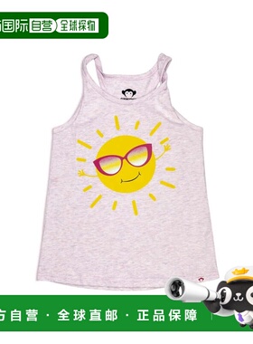 自营Girls Appaman Tank Top Pink Graphic Print Cotton Blend T