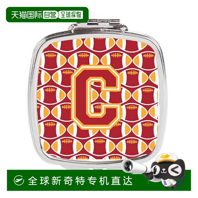 自营Carolines Treasures CJ1070-CSCM 字母 C 足球红衣主教和金