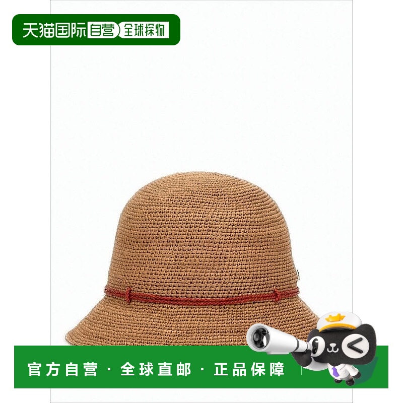 自营helen kaminski精制拉菲亚桶帽-白色 美国奥莱直发