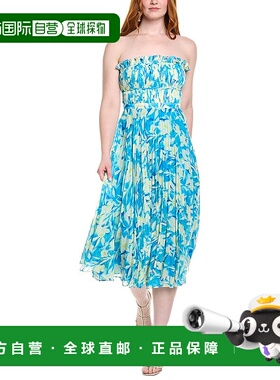 自营 AMUR Scottie Midi连衣裙-蓝色 美国奥莱直发新款服饰