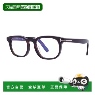 自营Tom Ford Eyeglasses Square Full Rim, Black Horn Frame An