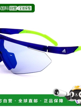 自营Adidas Men's Sport 99mm Sunglasses - matte blue 美国奥莱