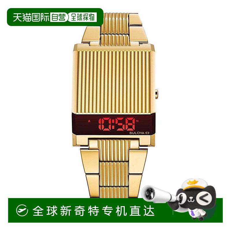 自营 bulova宝路华Computron数字金色男士手表-金色 【美国奥莱】
