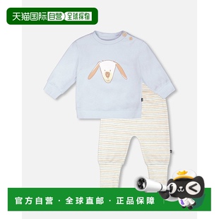 deux 浅蓝色 par 和上衣套装 美国奥莱 deux有机棉长裤 自营