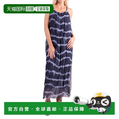 自营gigi modaVenus Tie Dye Silk Midi Dress In Navy - navy 美