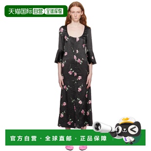 甘尼 女士 黑色 1h可退 连衣裙 GANNI Floral F7584 香港直邮潮奢