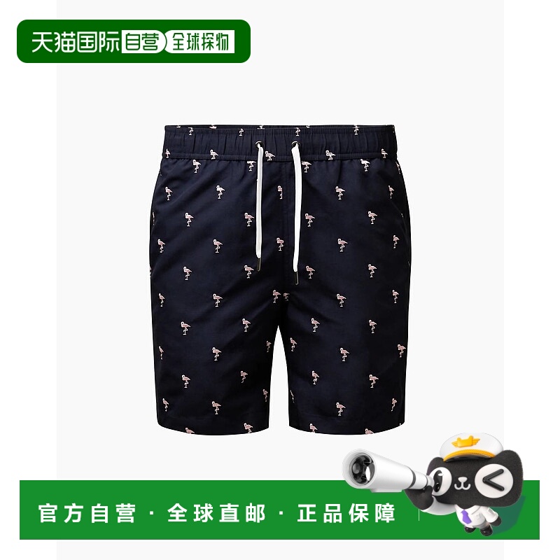 自营oniaMen's Charles Micro Flamingo Embroidery Swim Trunk I